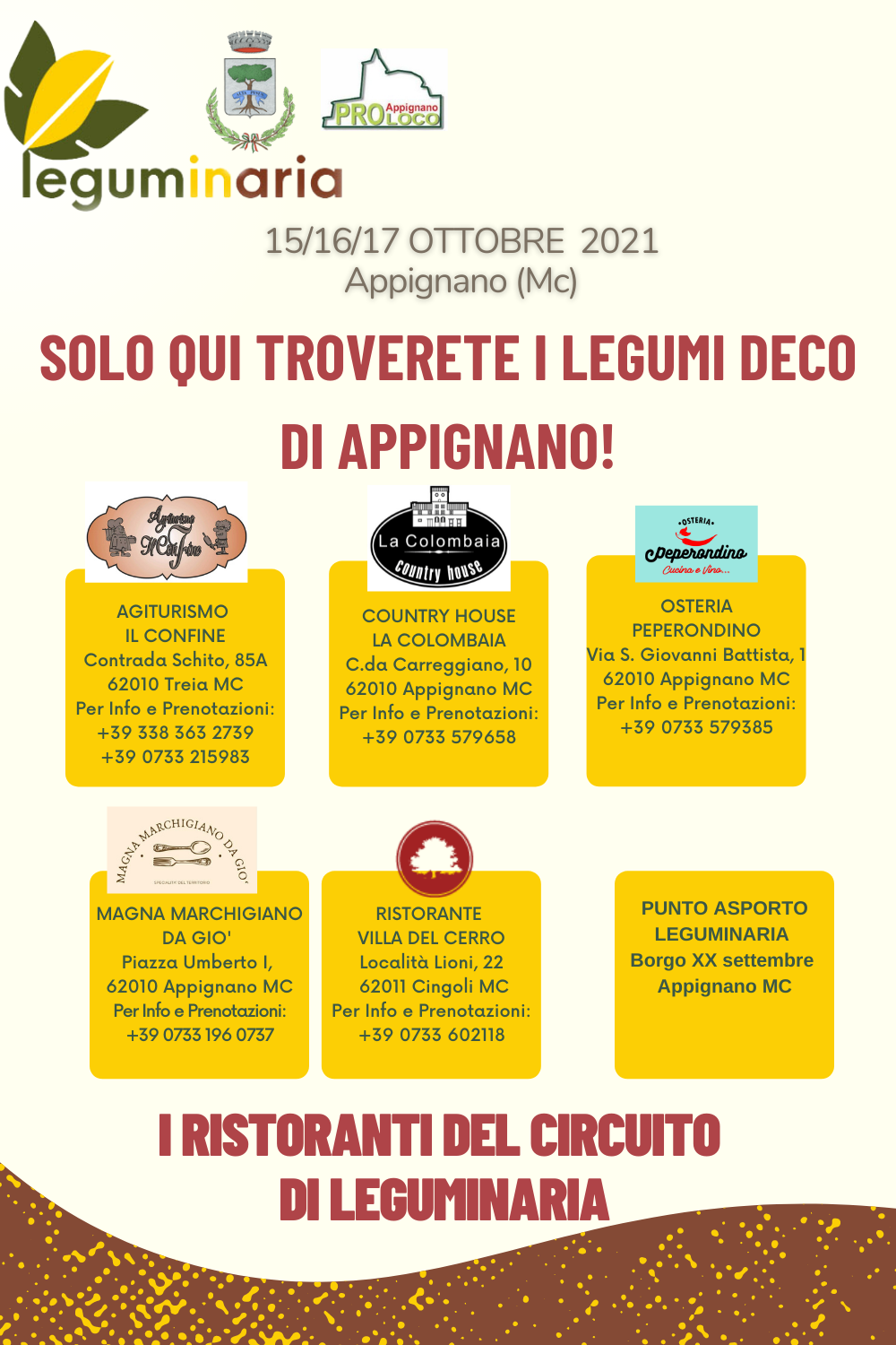RISTORANTI LEGUMINARIA